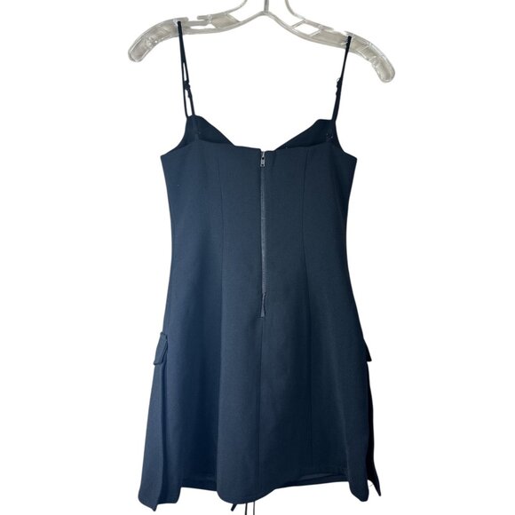 Lovers and Friends Denali Mini Dress in Black XX-Small New as-is Womens Lace Up - Picture 6 of 10